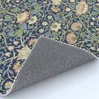 William Morris Vintage Lodden Indigo Blue Mineral Rug Gallery Image 4
