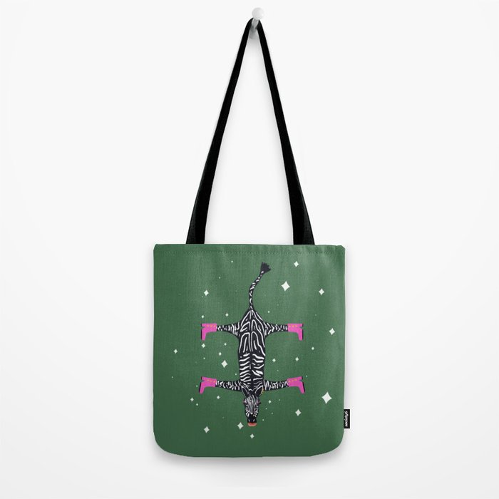 Cool zebras with fuchsia pink shoes and red lips illustration  Tote Bag Gallery Image 2