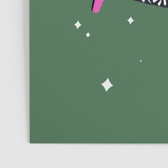 Cool zebras with fuchsia pink shoes and red lips illustration  Poster Gallery Image 3