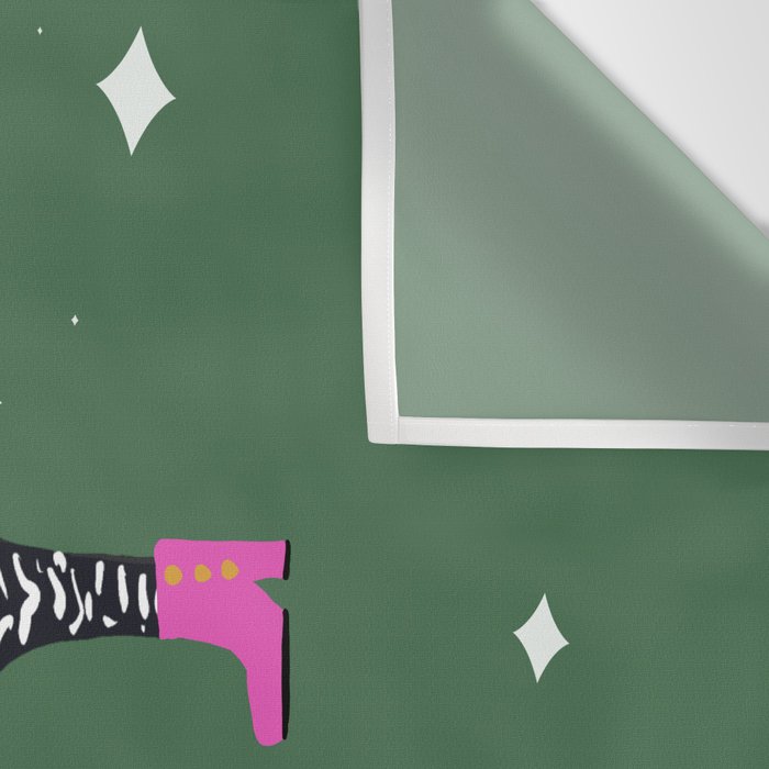 Cool zebras with fuchsia pink shoes and red lips illustration  Wall Tapestry Gallery Image 3