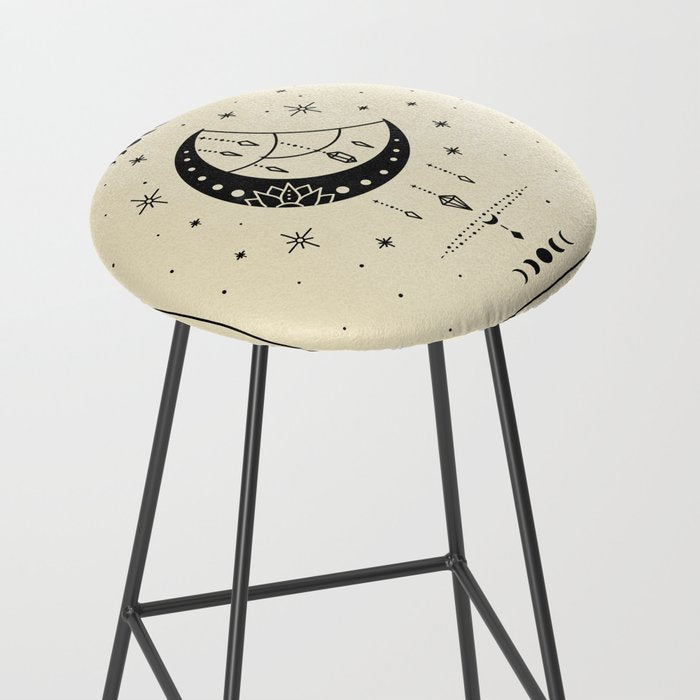 Mystic Moon & Stars: The Beige Edition Stool Gallery Image 2