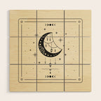 Mystic Moon & Stars: The Beige Edition Wood Wall Art Gallery Image 1