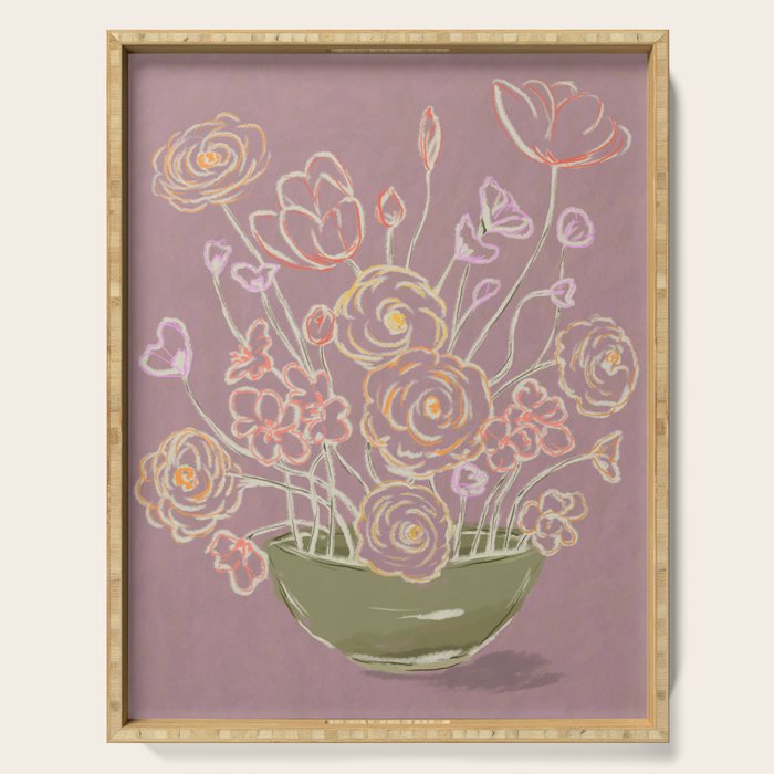 Emi's Flowers Serving Tray Gallery Image 1