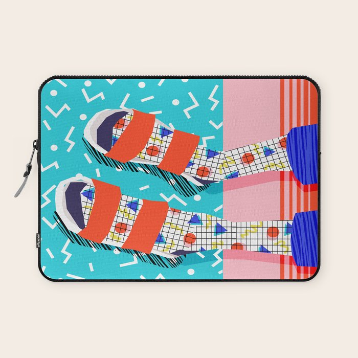 No Doi - memphis throwback retro classic style fashion 1980s 80s hipster shoes socks urban trendy Laptop Sleeve Gallery Image 1