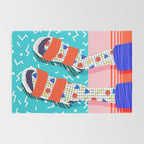 No Doi - memphis throwback retro classic style fashion 1980s 80s hipster shoes socks urban trendy Rug Gallery Image 2