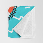 No Doi - memphis throwback retro classic style fashion 1980s 80s hipster shoes socks urban trendy Throw Blanket Gallery Image 3
