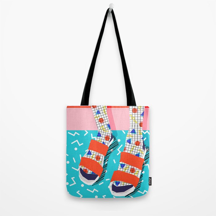 No Doi - memphis throwback retro classic style fashion 1980s 80s hipster shoes socks urban trendy Tote Bag Gallery Image 2
