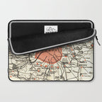Vintage Paris and Surrounding Area Map (1890) Laptop Sleeve Gallery Image 2