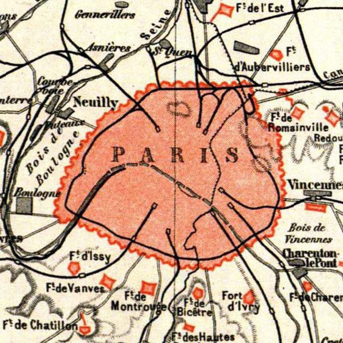 Vintage Paris and Surrounding Area Map (1890) Coffee Mug Gallery Image 2