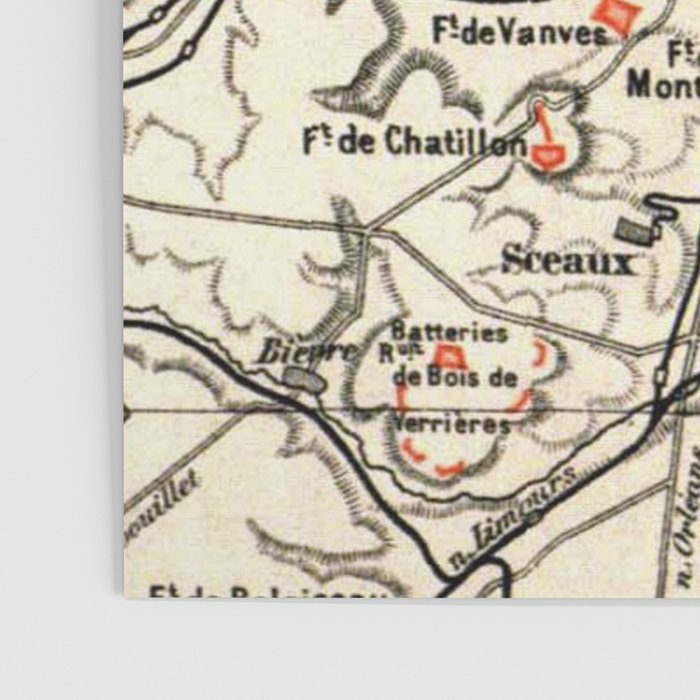Vintage Paris and Surrounding Area Map (1890) Poster Gallery Image 3
