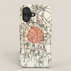 Vintage Paris and Surrounding Area Map (1890) iPhone Case Gallery Image 1