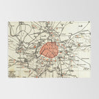 Vintage Paris and Surrounding Area Map (1890) Rug Gallery Image 2