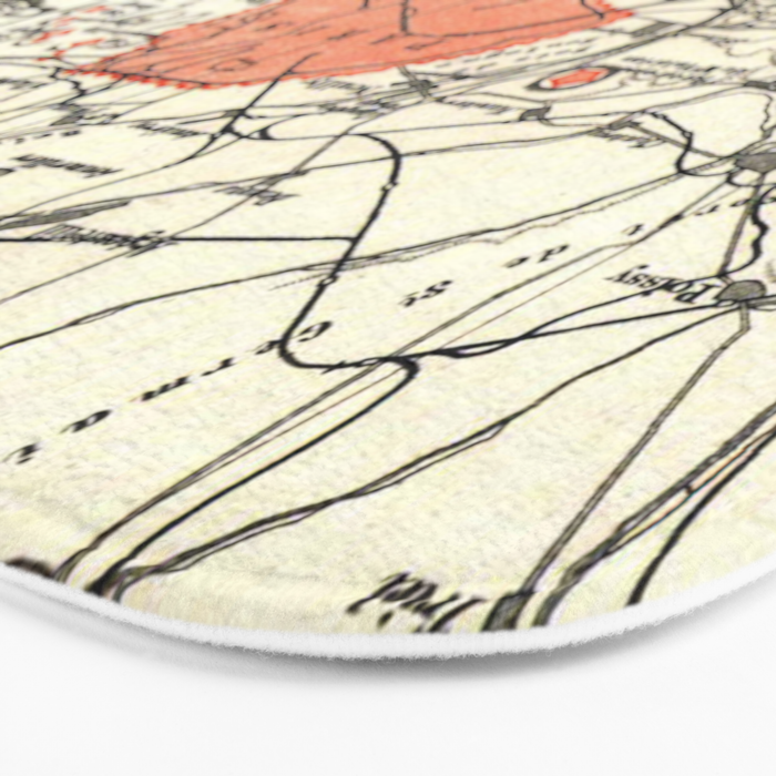 Vintage Paris and Surrounding Area Map (1890) Bath Mat Gallery Image 3
