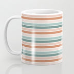 stripes - terra cotta and teal Coffee Mug Gallery Image 3