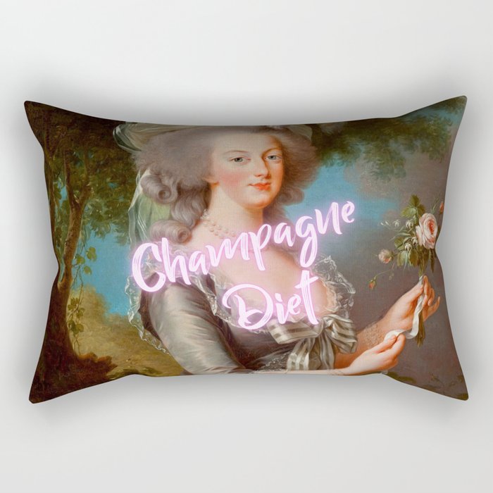 'Champagne Diet' Marie Antoinette  Rectangular Pillow Gallery Image 1