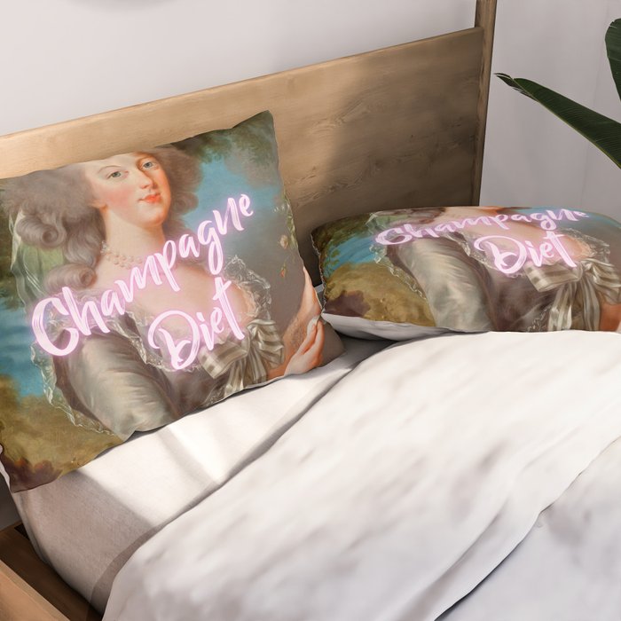 'Champagne Diet' Marie Antoinette  Pillow Sham Gallery Image 2