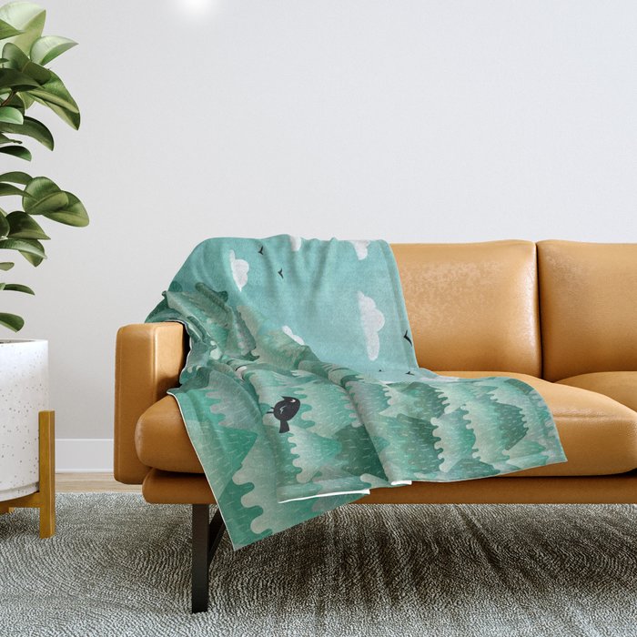 Tree Hugger (Spring & Summer version) Throw Blanket Gallery Image 1