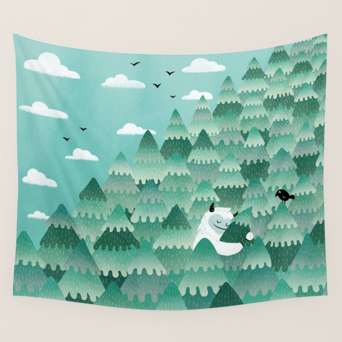 Tree Hugger (Spring & Summer version) Wall Tapestry Gallery Image 4