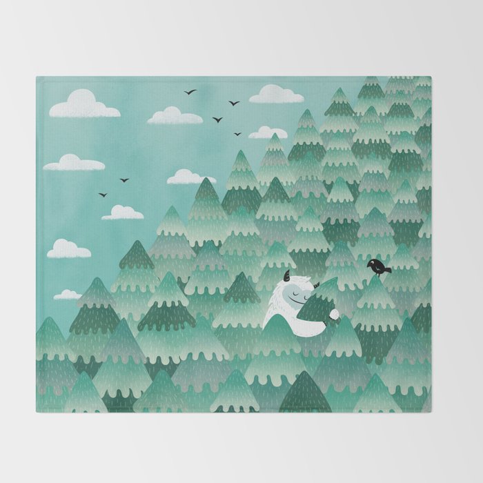 Tree Hugger (Spring & Summer version) Throw Blanket Gallery Image 2