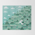 Tree Hugger (Spring & Summer version) Throw Blanket Gallery Image 2