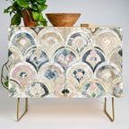 Art Deco Marble Tiles in Soft Pastels Credenza Gallery Image 1