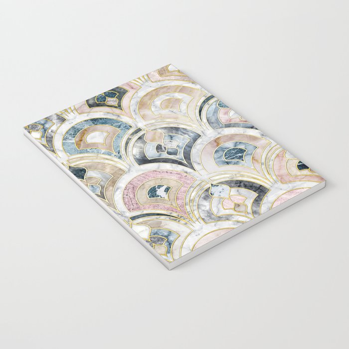 Art Deco Marble Tiles in Soft Pastels Notebook Gallery Image 3