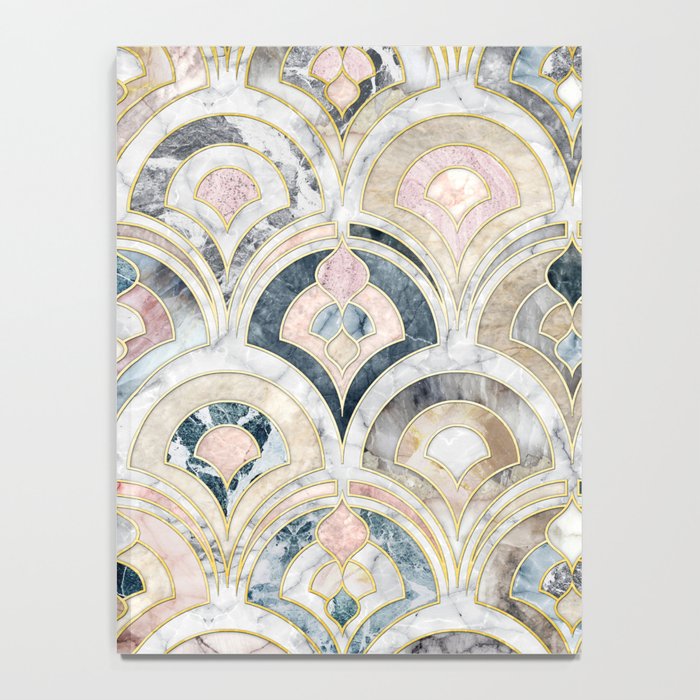 Art Deco Marble Tiles in Soft Pastels Notebook Gallery Image 4