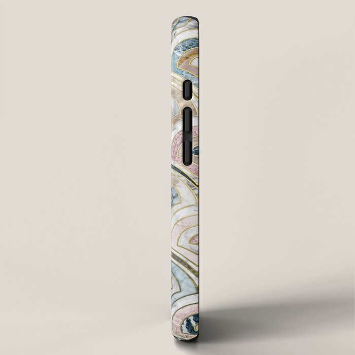 Art Deco Marble Tiles in Soft Pastels iPhone Case Gallery Image 2
