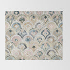 Art Deco Marble Tiles in Soft Pastels Throw Blanket Gallery Image 2