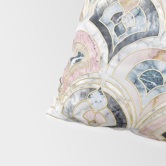 Art Deco Marble Tiles in Soft Pastels Pillow Sham Gallery Image 4