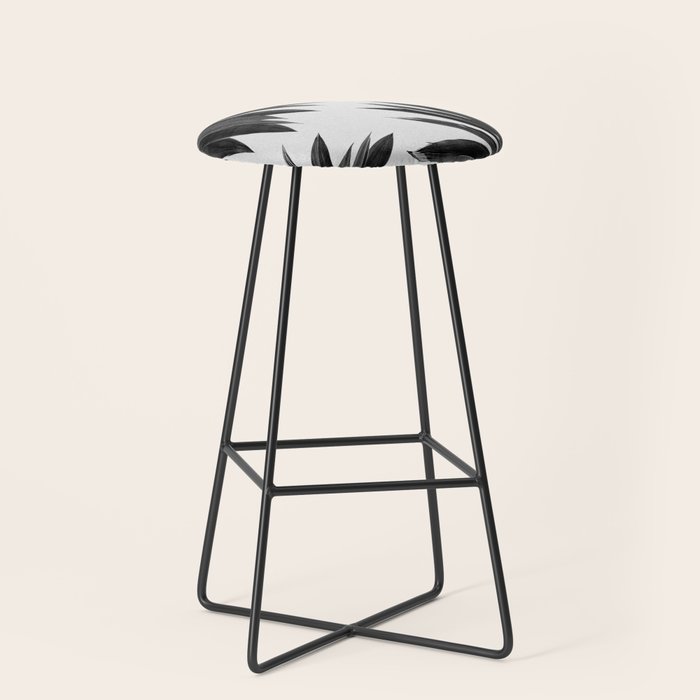 Agave Cactus Black & White Stool Gallery Image 1