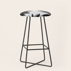 Agave Cactus Black & White Stool Gallery Image 1