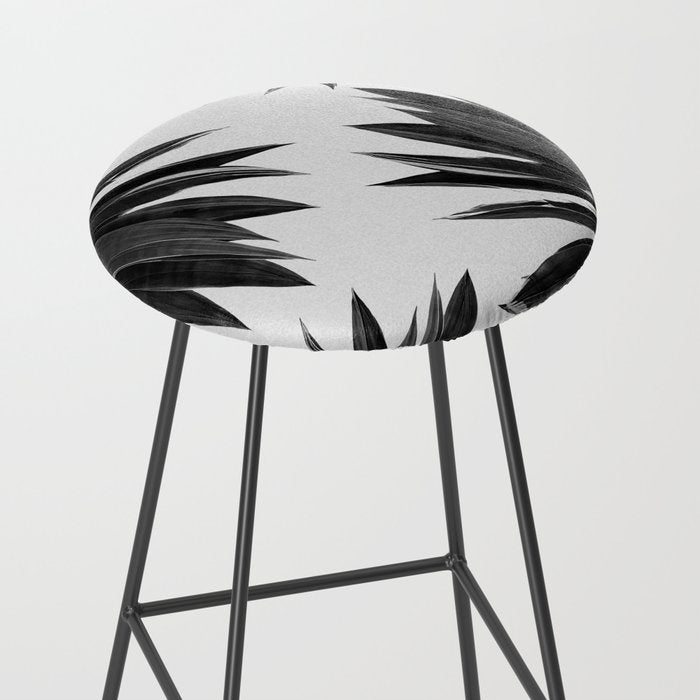 Agave Cactus Black & White Stool Gallery Image 2