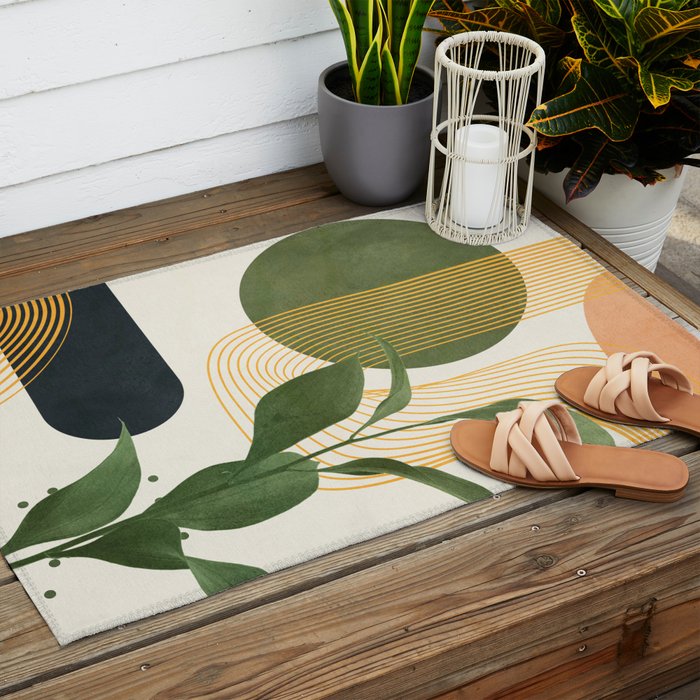 Branch Design 1 Outdoor Rug Gallery Image 2