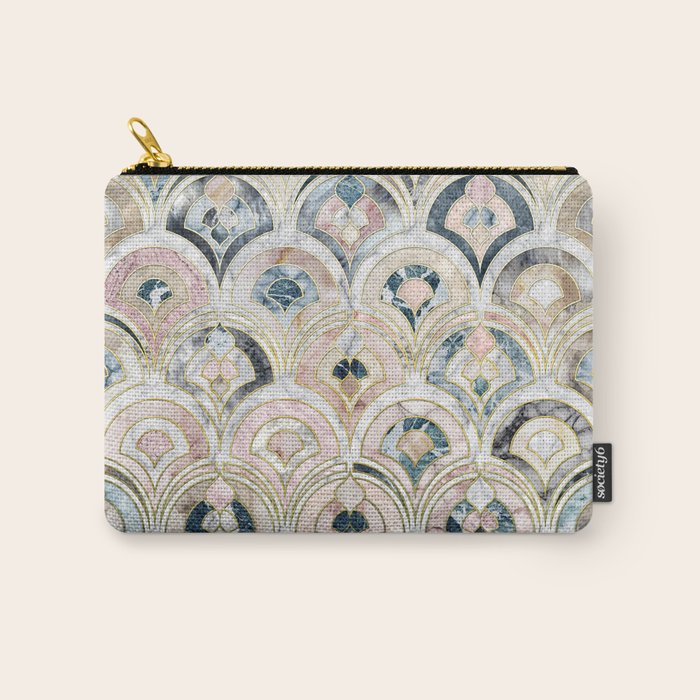 Art Deco Marble Tiles in Soft Pastels Carry All Pouch Gallery Image 1
