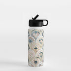 Art Deco Marble Tiles in Soft Pastels Water Bottle Gallery Image 1