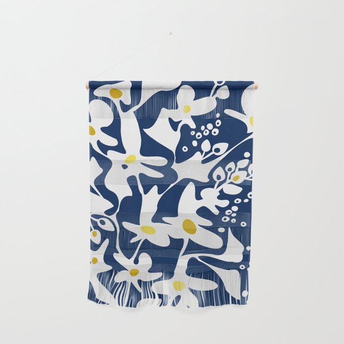 Blue jungle: Organic shapes and flowers Wall Hanging Gallery Image 1