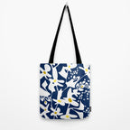 Blue jungle: Organic shapes and flowers Tote Bag Gallery Image 2