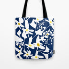 Blue jungle: Organic shapes and flowers Tote Bag Gallery Image 1