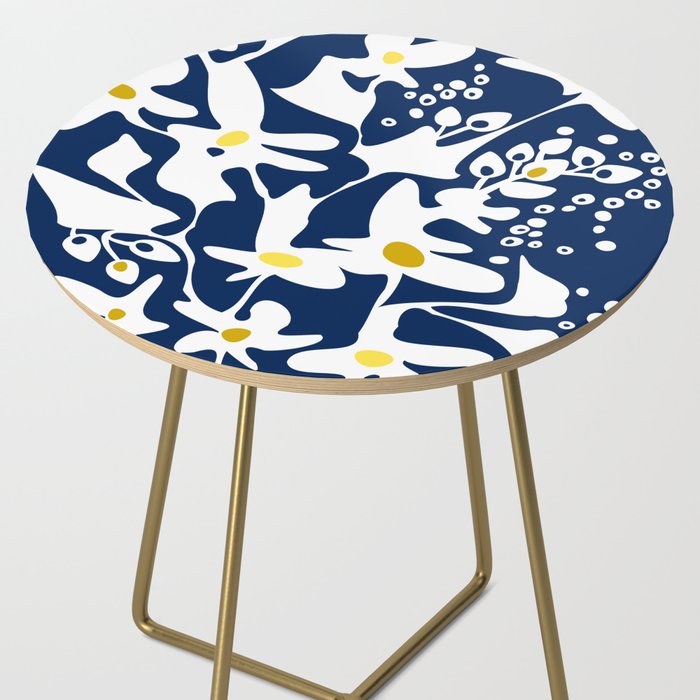 Blue jungle: Organic shapes and flowers Side Table Gallery Image 2
