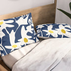 Blue jungle: Organic shapes and flowers Pillow Sham Gallery Image 2