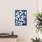 Blue jungle: Organic shapes and flowers Poster Gallery Image 2