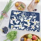 Blue jungle: Organic shapes and flowers Cutting Board Gallery Image 2