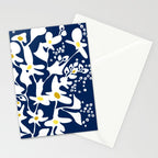 Blue jungle: Organic shapes and flowers Stationery Card Gallery Image 2
