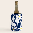 Blue jungle: Organic shapes and flowers Wine Chiller Gallery Image 2