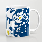 Blue jungle: Organic shapes and flowers Coffee Mug Gallery Image 1