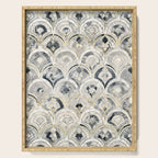 Monochrome Art Deco Marble Tiles Serving Tray Gallery Image 1