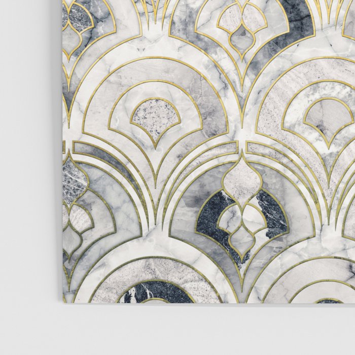 Monochrome Art Deco Marble Tiles Poster Gallery Image 3