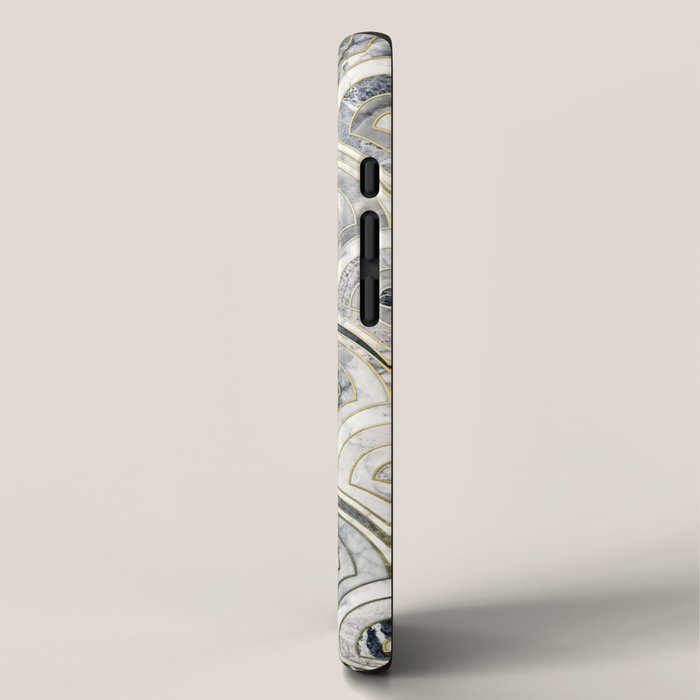 Monochrome Art Deco Marble Tiles iPhone Case Gallery Image 2