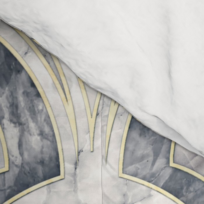 Monochrome Art Deco Marble Tiles Comforter Gallery Image 4